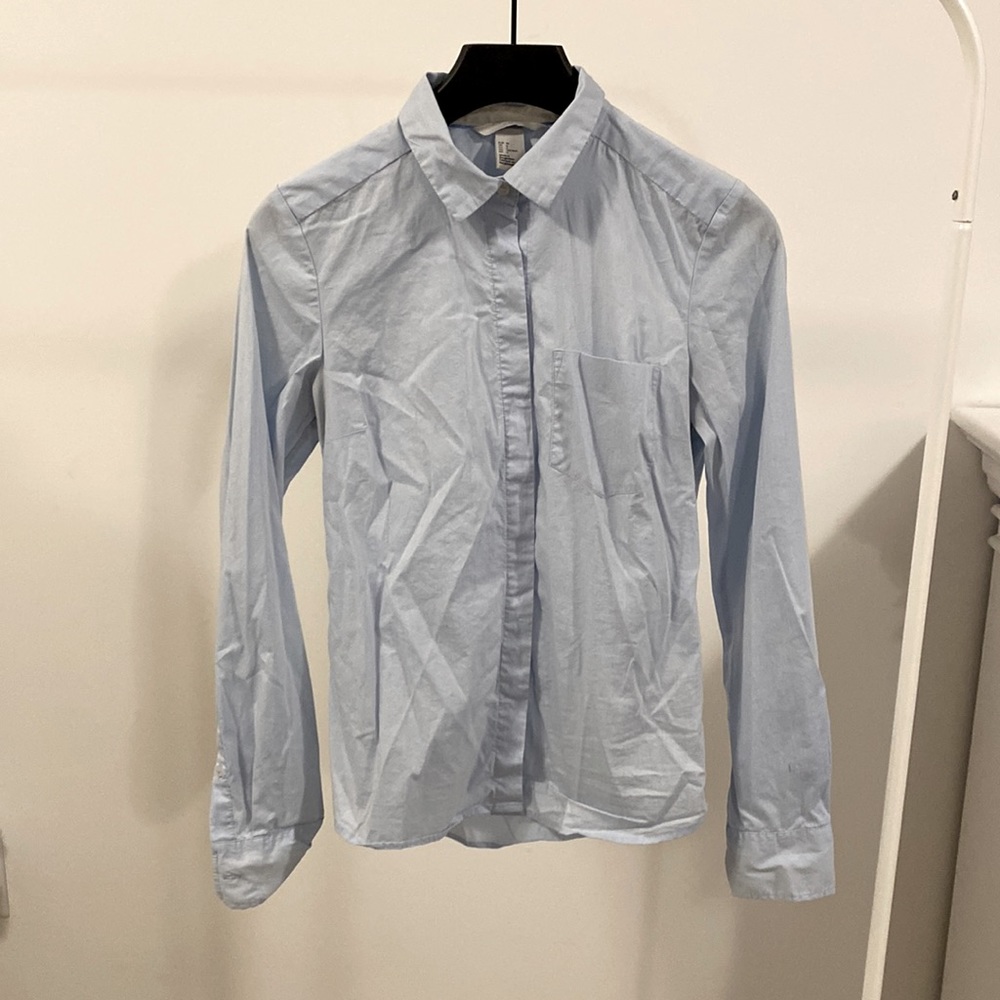 Business blue button up